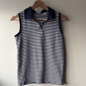 Croft & Barrow Women’s Striped Sleeveless Polo Size Small
